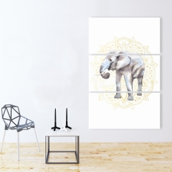 Toile 40 x 60 - Elephant avec motif mandalas