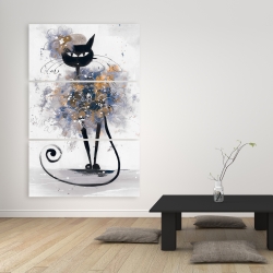 Canvas 40 x 60 - Cartoon black cat