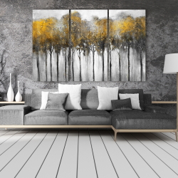 Canvas 40 x 60 - Abstract yellow forest