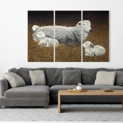 Canvas 40 x 60 - Sheep and lambs