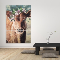 Canvas 40 x 60 - Cute jersey cow