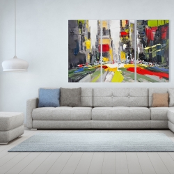 Toile 40 x 60 - Paysage urbain texturé et abstrait