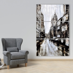 Canvas 40 x 60 - Busy gray street