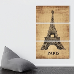 Toile 40 x 60 - Illustration de la tour eiffel