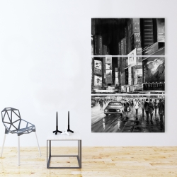 Canvas 40 x 60 - Times square monochrome