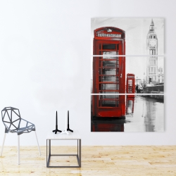 Toile 40 x 60 - Cabine téléphonique rouge et le big ben