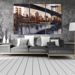 Canvas 40 x 60 - Sunset over new york