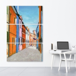 Toile 40 x 60 - Maisons colorées en italie