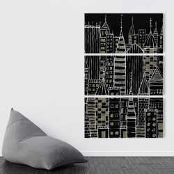 Toile 40 x 60 - Ville illustrative noir