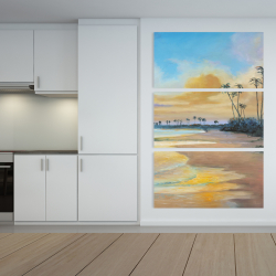 Toile 40 x 60 - Couché de soleil à la mer