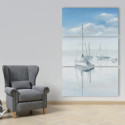 Toile 40 x 60 - Voiliers sur le lac tranquille