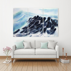 Canvas 40 x 60 - Sea waves with paint splash