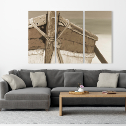 Canvas 40 x 60 - Tied up rowing boat