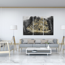 Toile 40 x 60 - Illustration d'un vieux bateau à voiles