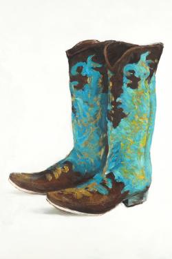 Blue cowboy boots