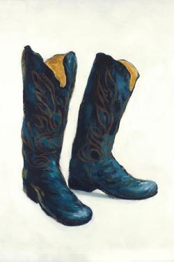 Leather cowboy boots