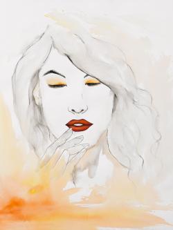 Portrait à l'aquarelle