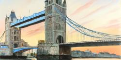 Coucher de soleil sur le london bridge