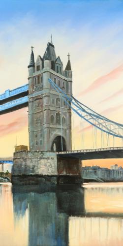 Coucher de soleil sur le london bridge