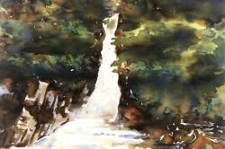 Watercolor waterfalls