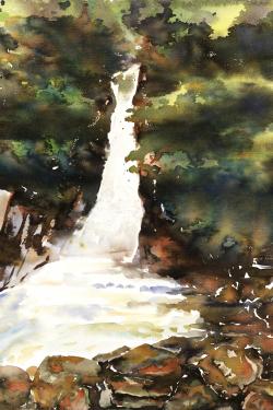 Watercolor waterfalls