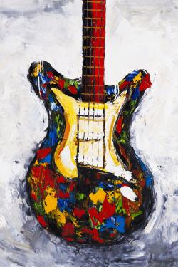 Guitare colorée