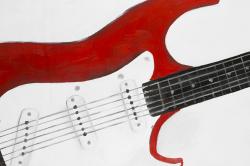 Guitare rock rouge