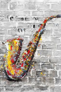 Graffiti of a saxophone