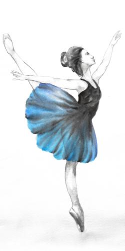 Petite ballerine bleue