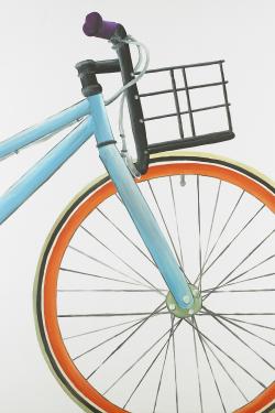 Orange and blue bike