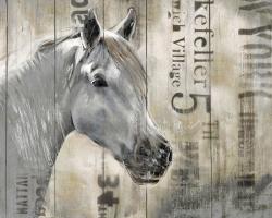 Rustic white horse