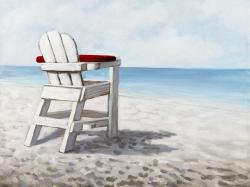 Chaise de plage blanche