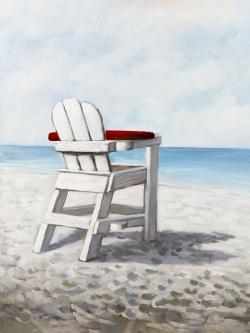 Chaise de plage blanche