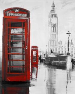 Cabine téléphonique rouge et le big ben