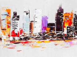 Abstract city in bright colors