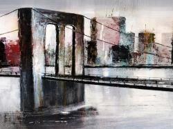 Paysage urbain et pont abstrait