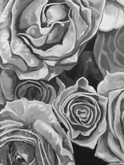 Roses en tons de gris