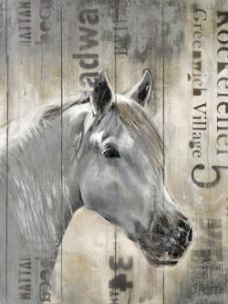 Rustic white horse