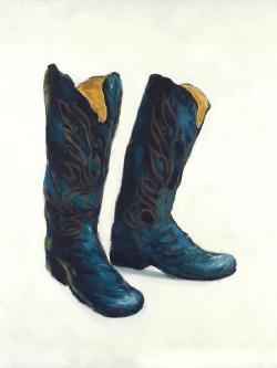 Leather cowboy boots