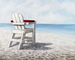 Chaise de plage blanche