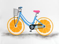 Orange wheel bike