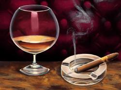 Alcohol and cigar