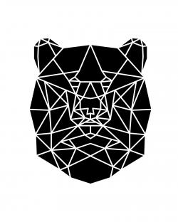 Geometric bear head