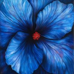 Art de fleur bleue