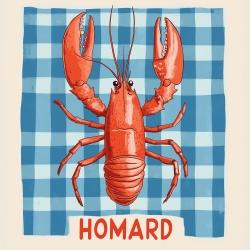 Homard sur table