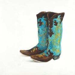 Blue cowboy boots