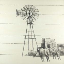 Vieux moulin à vent vintage du texas