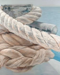 Tie-down ropes closeup