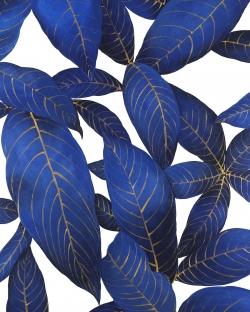  feuilles bleues abstraites et modernes