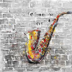 Graffiti of a saxophone